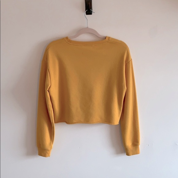 Cropped yellow sweater with cactus embroidery - Picture 2 of 2